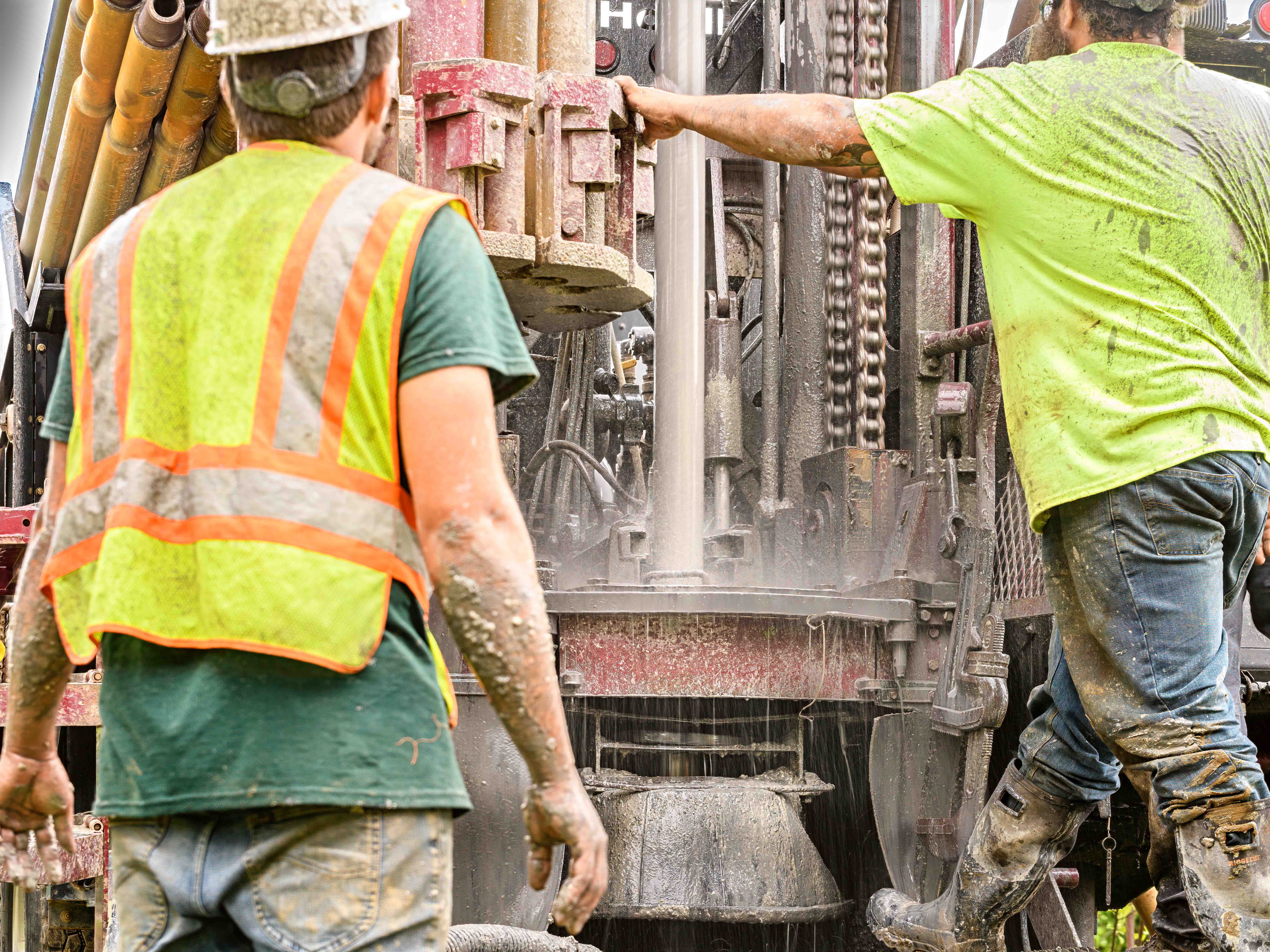 Geo-Thermal Well Drilling Operations: Drilling Geo-Thermal Well (Connecticut Well Service) geothermal well drilling-industrial photography -connecticut well-albany-ny